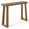 43-inch Narrow Entryway Console Table Solid Rubber Wood with Sturdy Base